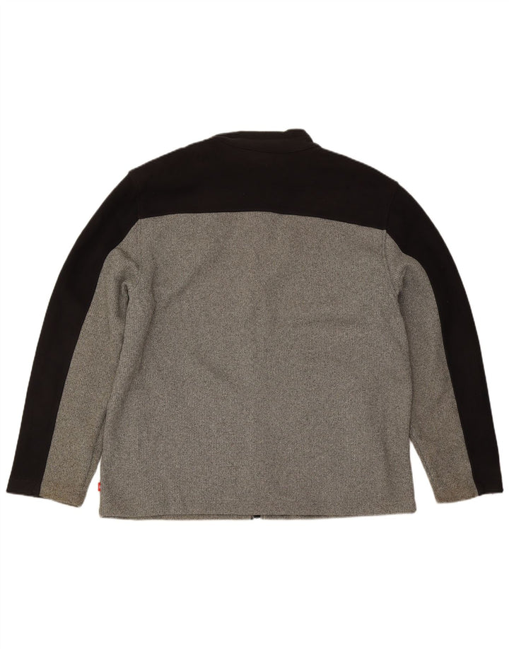 IZOD Herren-Trainingsanzug-Oberteil, Jacke, XL, Grau, Colourblock-Polyester