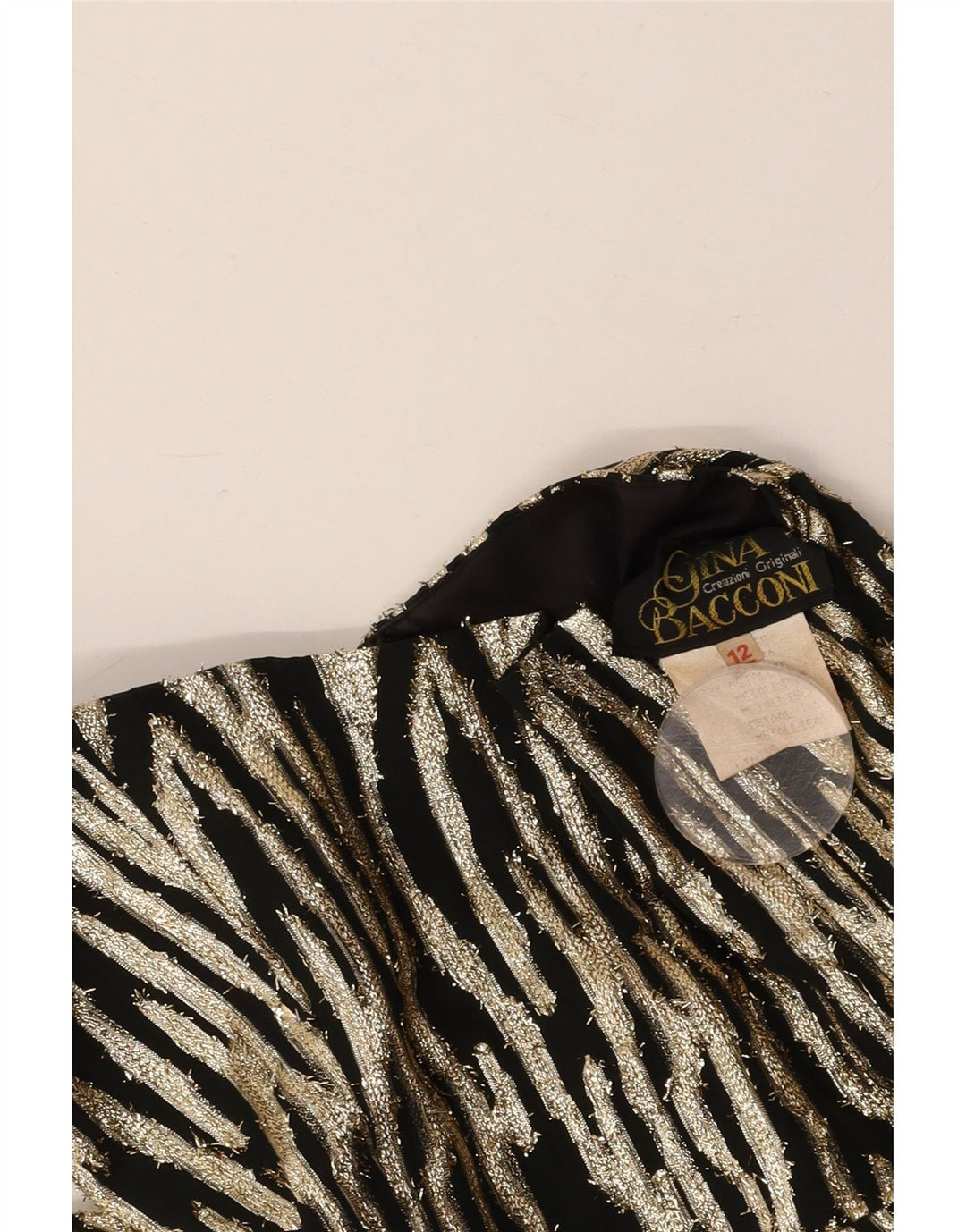 GINA BACCONI Damen Trägerloses Kleid UK 12 Medium Schwarz Animal Print