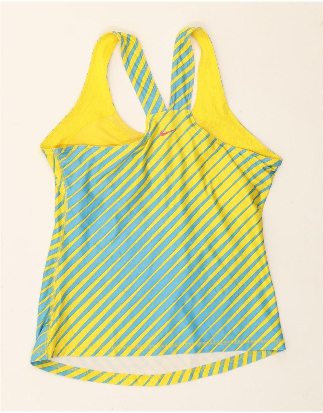 Nike Damen Weste Top US 8/10 Mittelgelb gestreift Polyester
