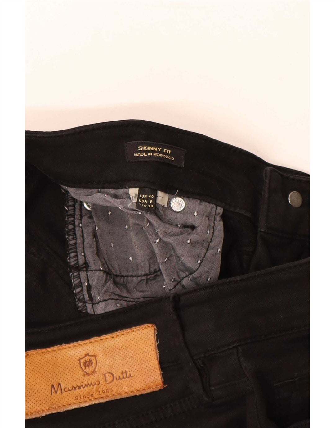 Massimo Dutti Damen Crop Skinny Jeans EU 40 Medium W30 L26 Schwarz