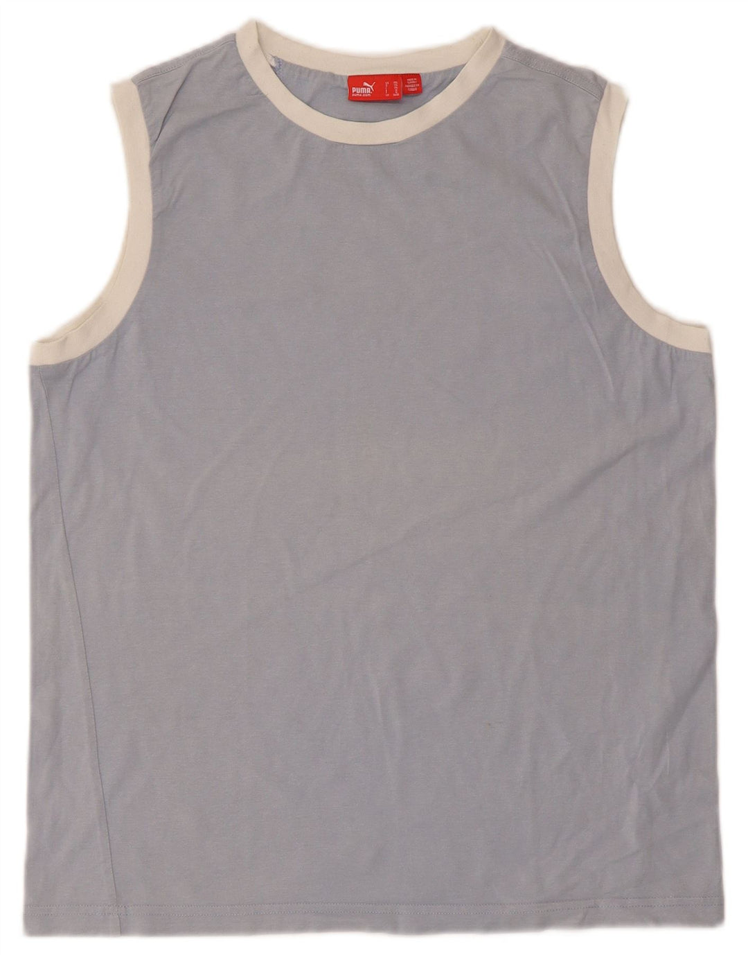 Puma Jungen-Trägershirt, 15–16 Jahre, blaue Baumwolle