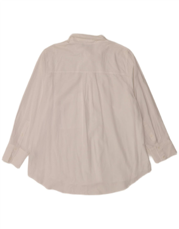 Marks & Spencer Damen-Oversize-Hemd, UK 18, XL, weiße Baumwolle