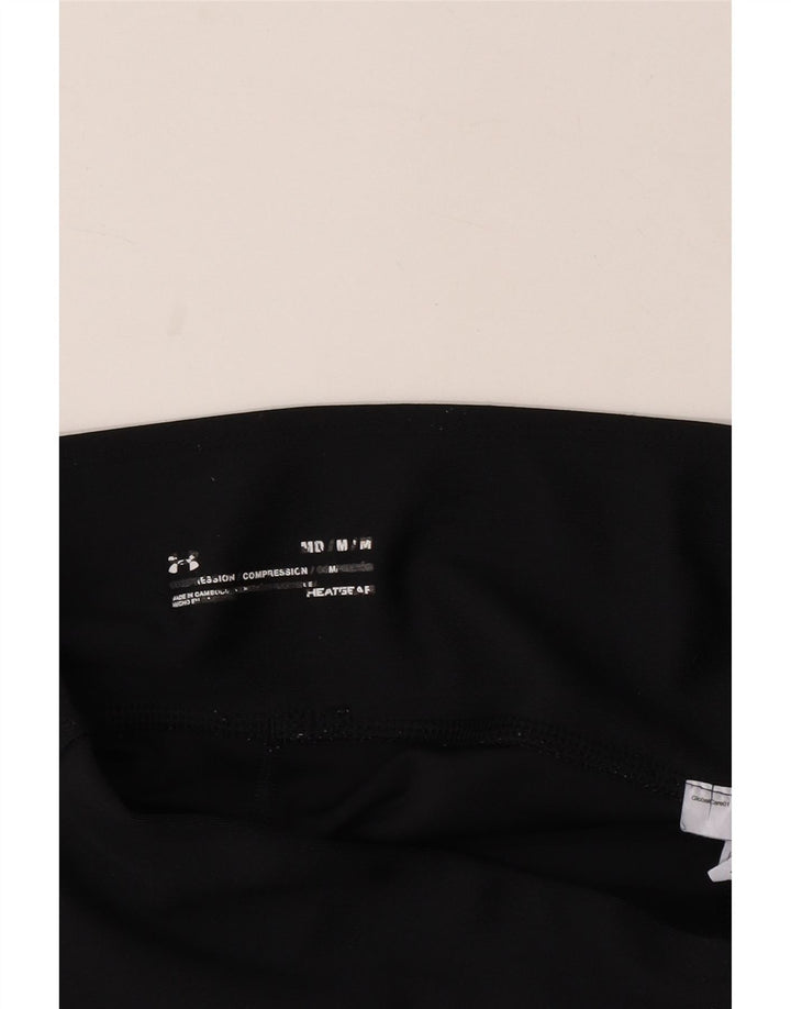 Under Armour Damen Heat Gear Capri Leggings UK 12 Medium Schwarz