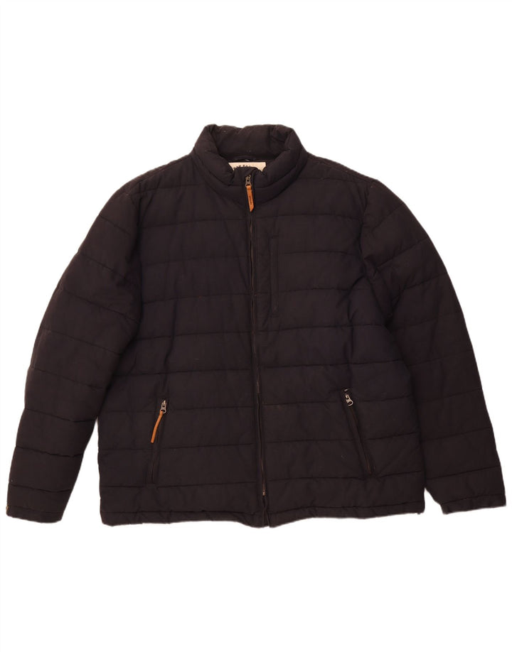 FAT FACE Herren Wattierte Jacke UK 44 2XL Schwarz Baumwolle