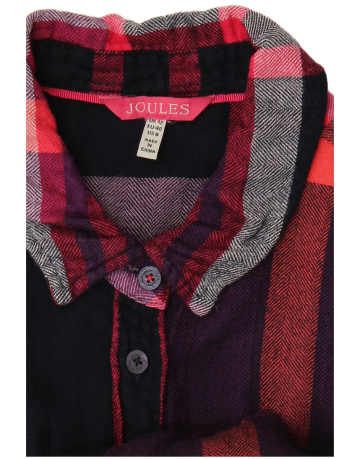 Joules Damen Flanellhemd UK 12 Mittelschwarz kariert