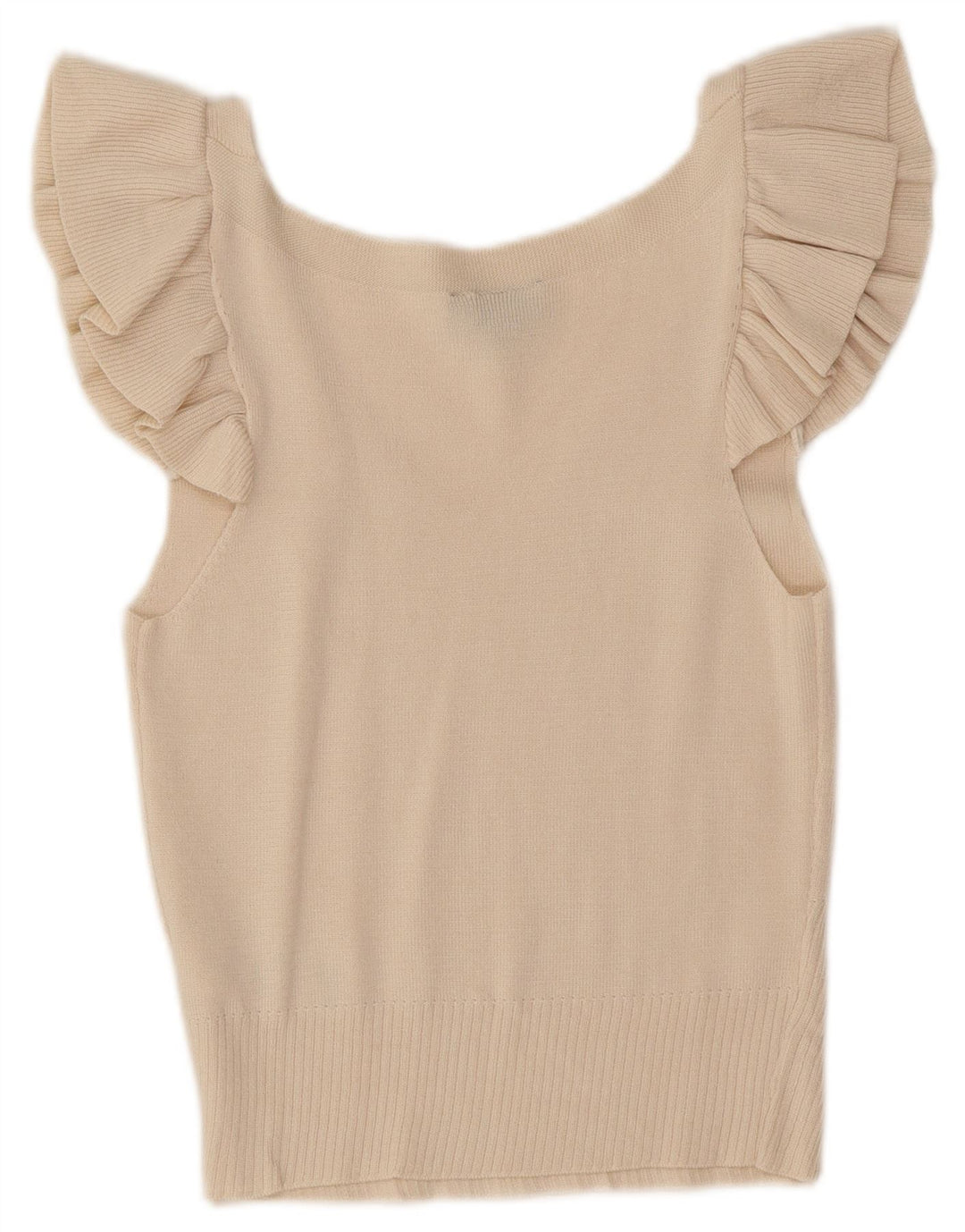 Topshop Damen Crop Bluse Top UK 12 Mittelweiße Viskose