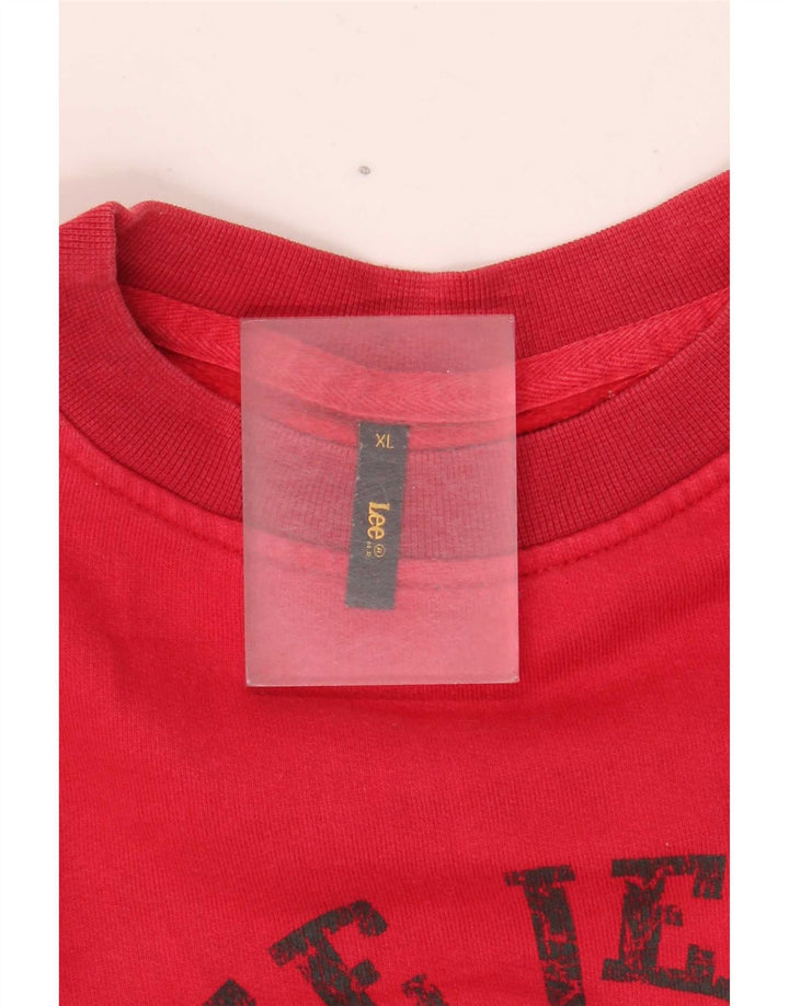 Lee Herren Grafik-Sweatshirt-Pullover XL Rot