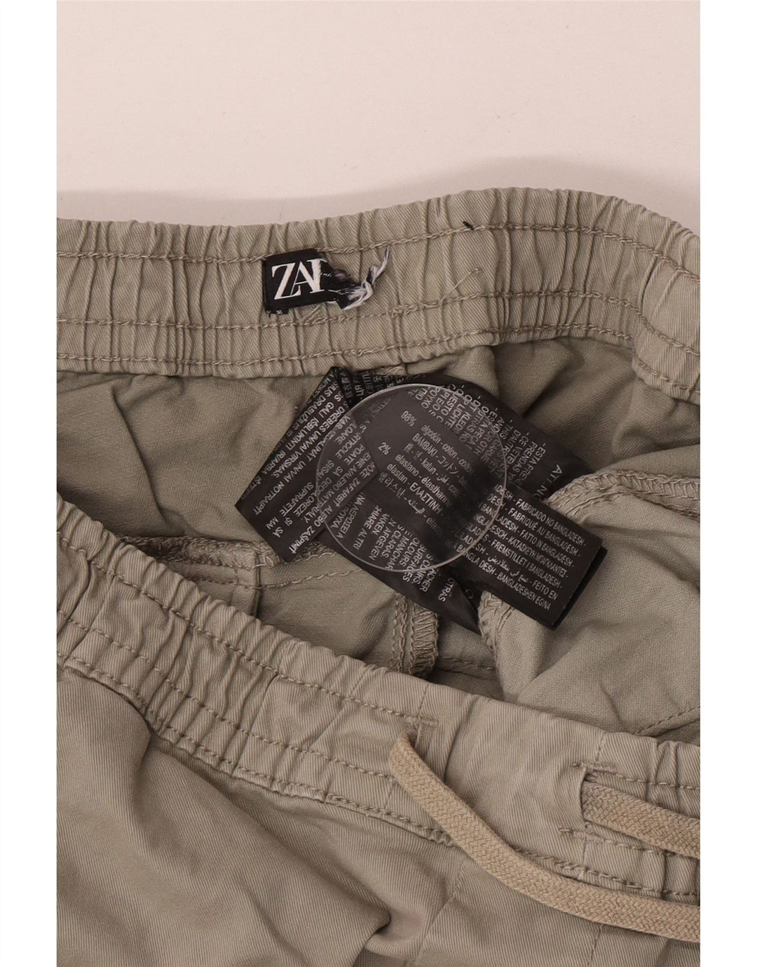 Zara Herren Jogger Cargohose W30 L27 Graue Baumwolle