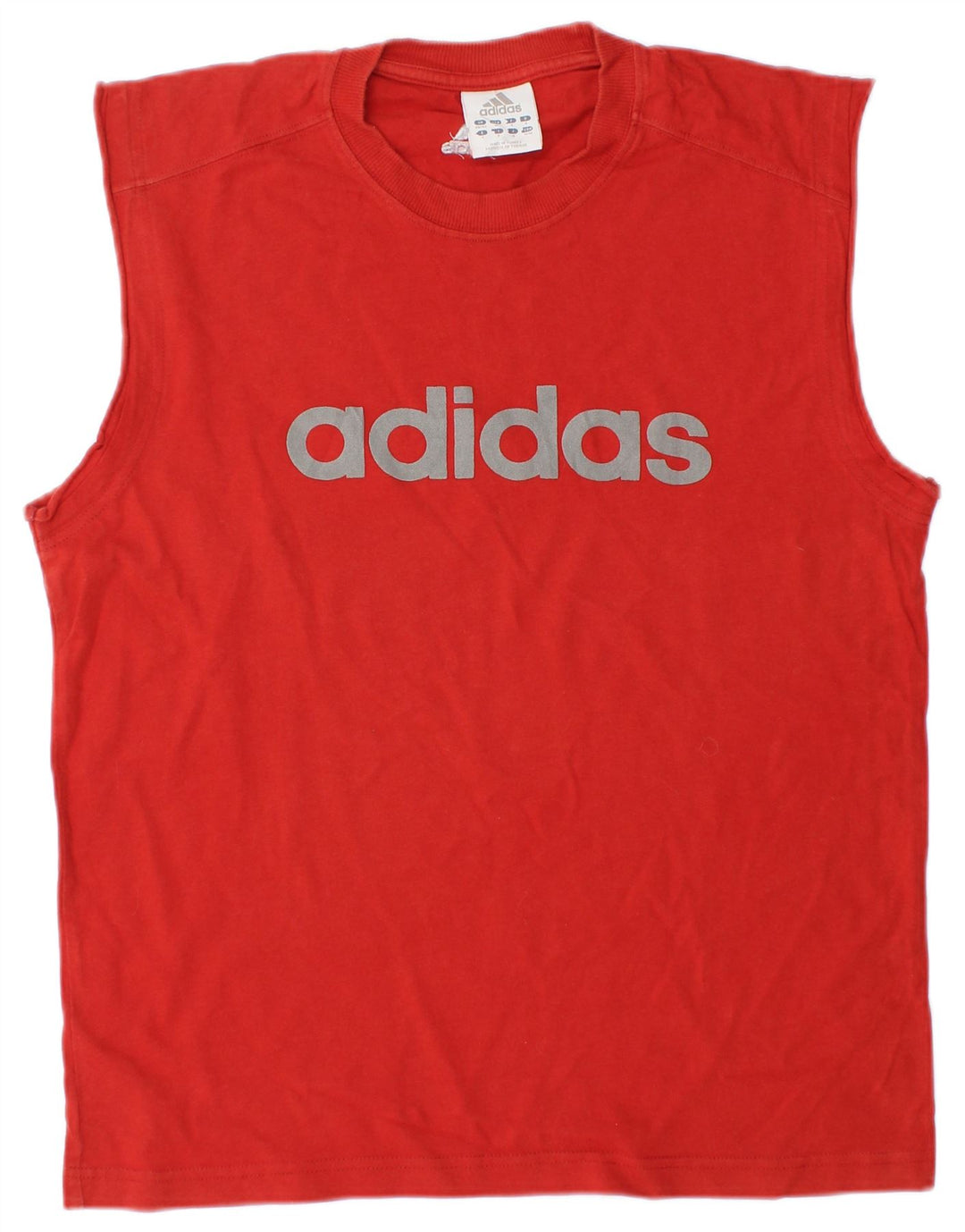 ADIDAS Herren Graphic Vest Top UK 40/42 Mittelrote Baumwolle