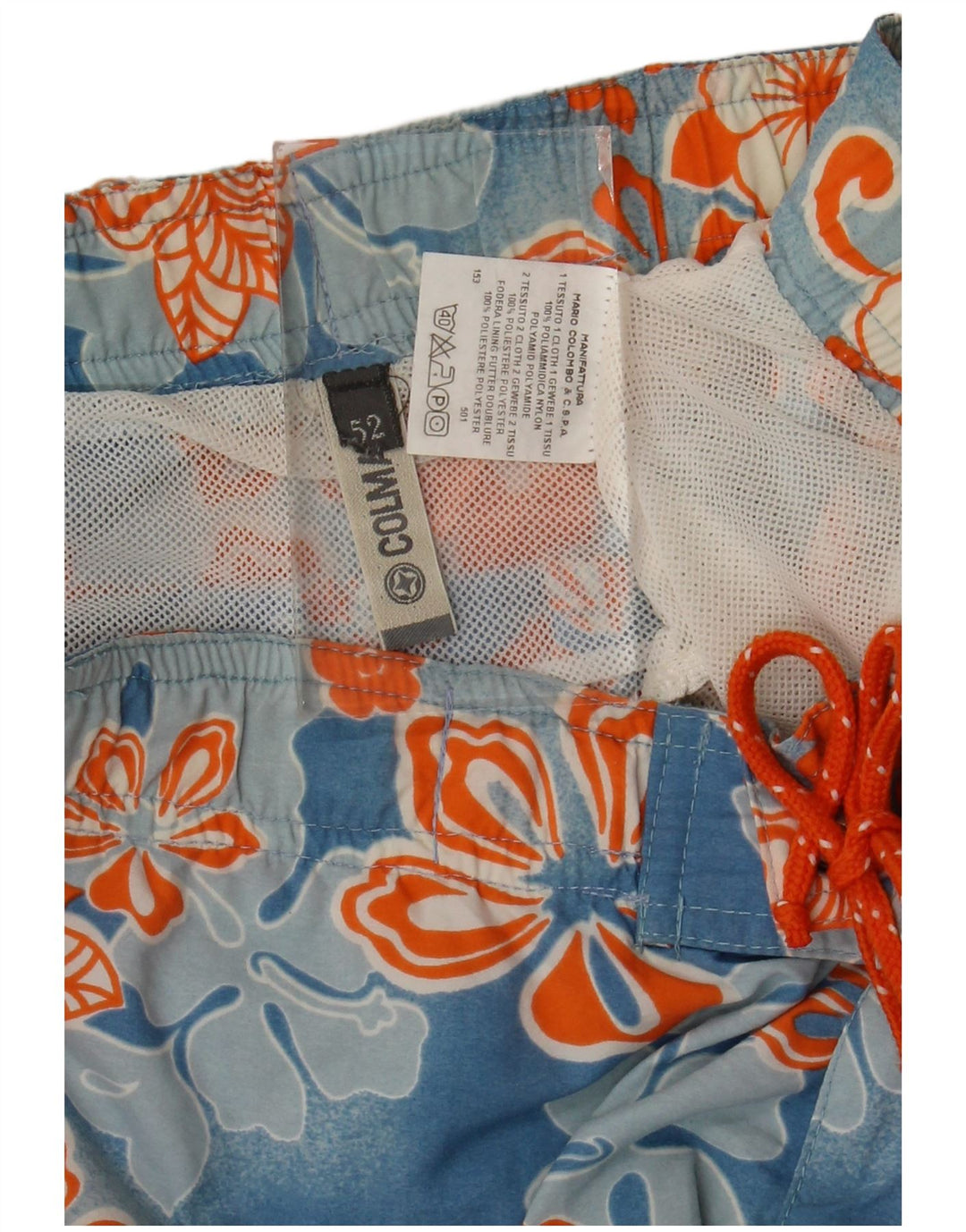 Colmar Herren-Badeshorts, EU 52, groß, blau geblümt, Polyamid