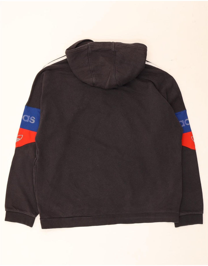Adidas Herren Graphic Hoodie Pullover Mittelschwarze Baumwolle