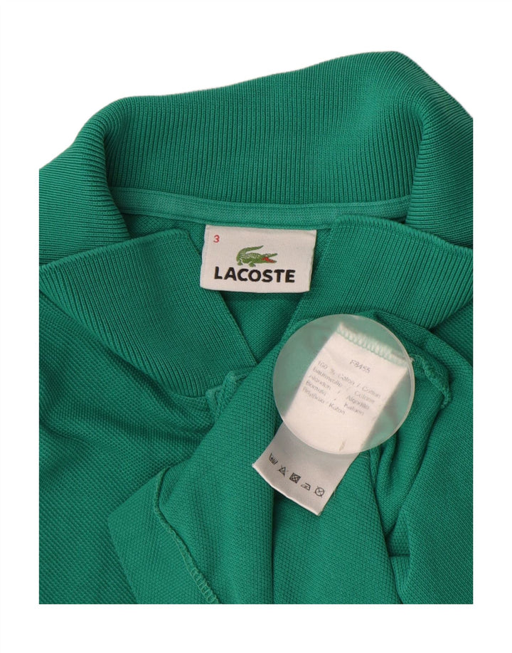 LACOSTE Herren-Poloshirt, Größe 3, klein, grüne Baumwolle