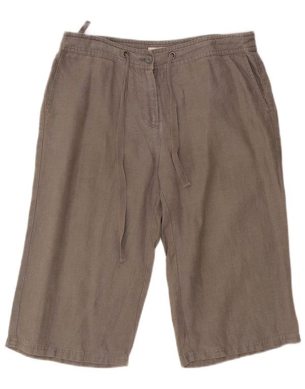 Laura Ashley Damen Bermudashorts UK 14 Large W32 Graues Leinen