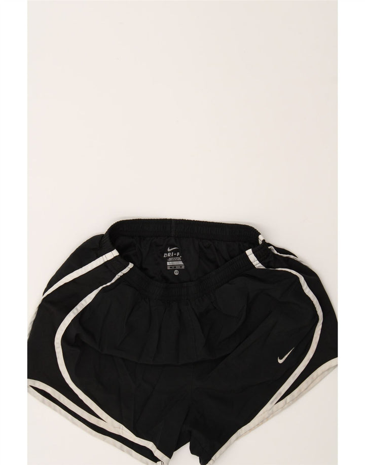 NIKE Womens Sport Shorts UK 4 XS  Black Polyester Vintage Nike and Second-Hand Nike from Messina Hembry 
