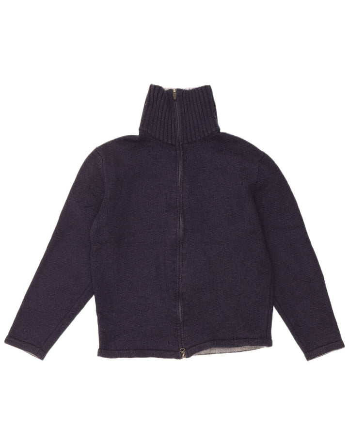 Massimo Dutti Damen-Cardigan-Pullover UK 14 Medium Navy Blue