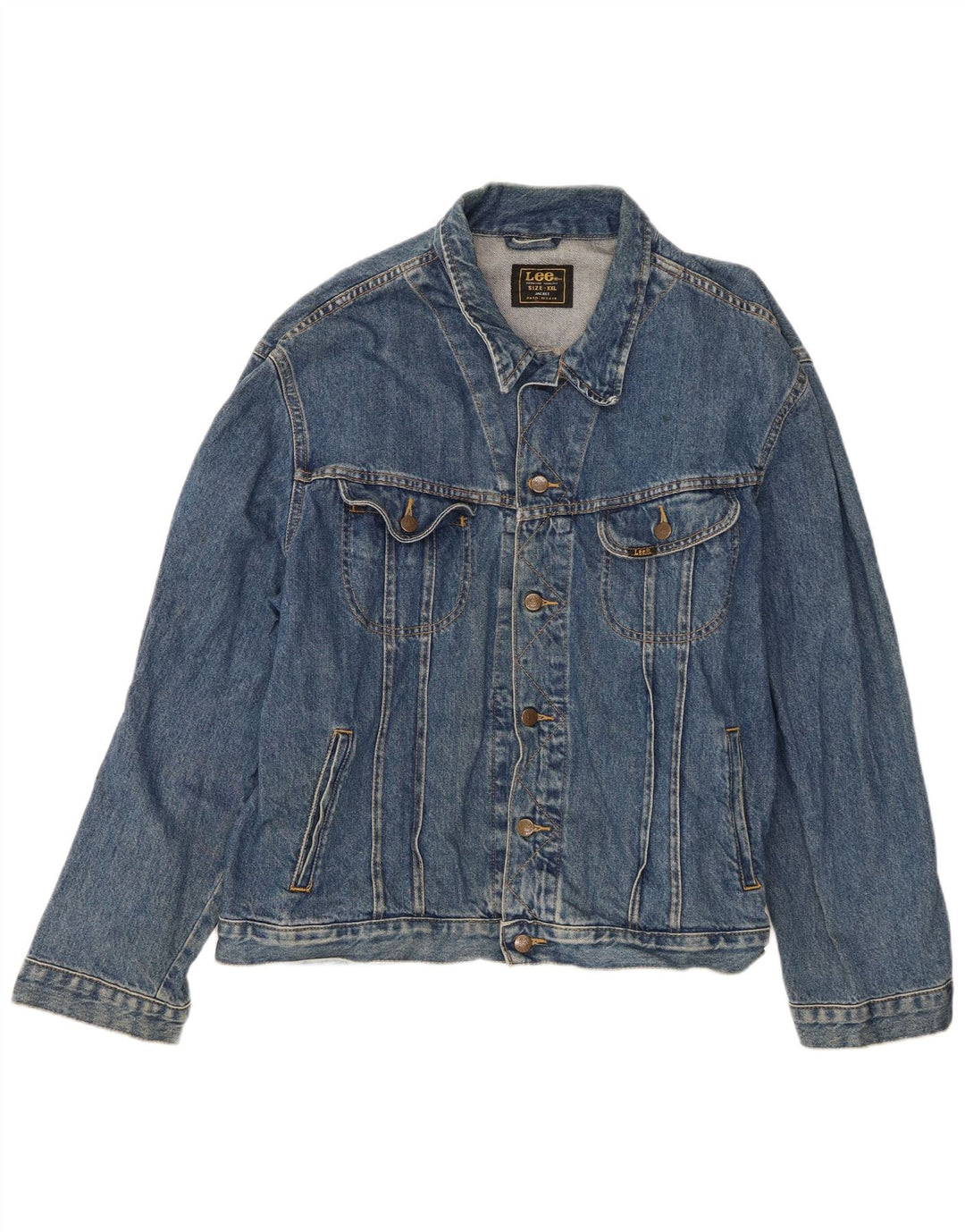 Lee Herren Jeansjacke UK 44 2XL Blaue Baumwolle