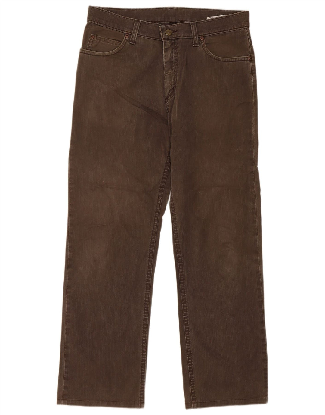 Lee Herren Straight Jeans W32 L29 Braune Baumwolle