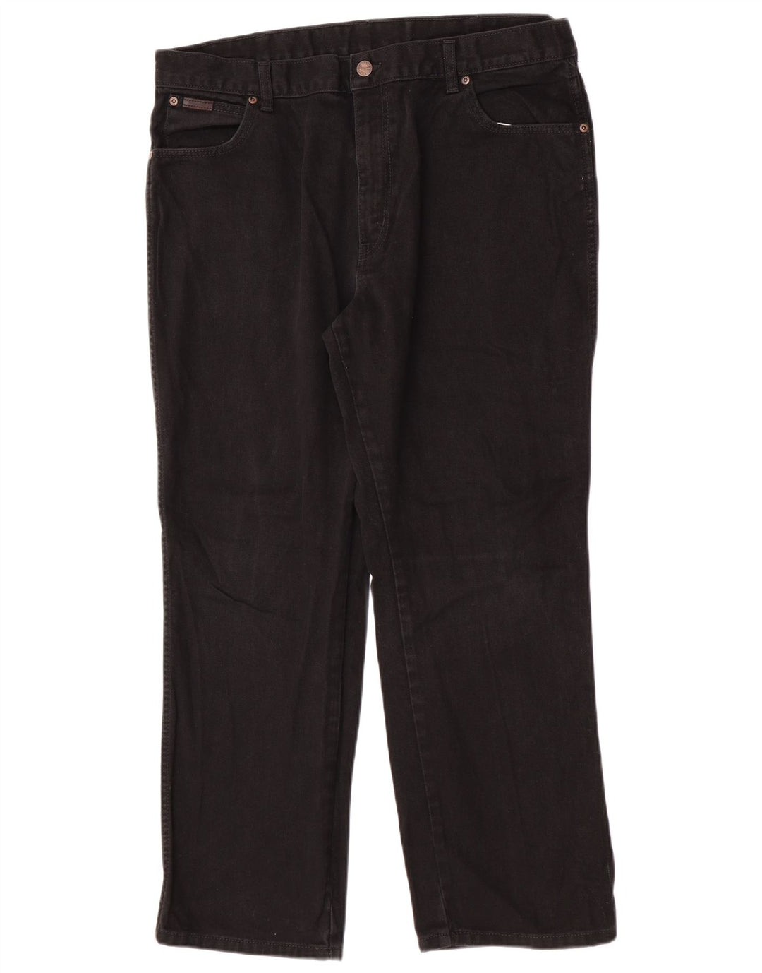 Wrangler Herren Texas Straight Jeans W40 L30 Schwarze Baumwolle
