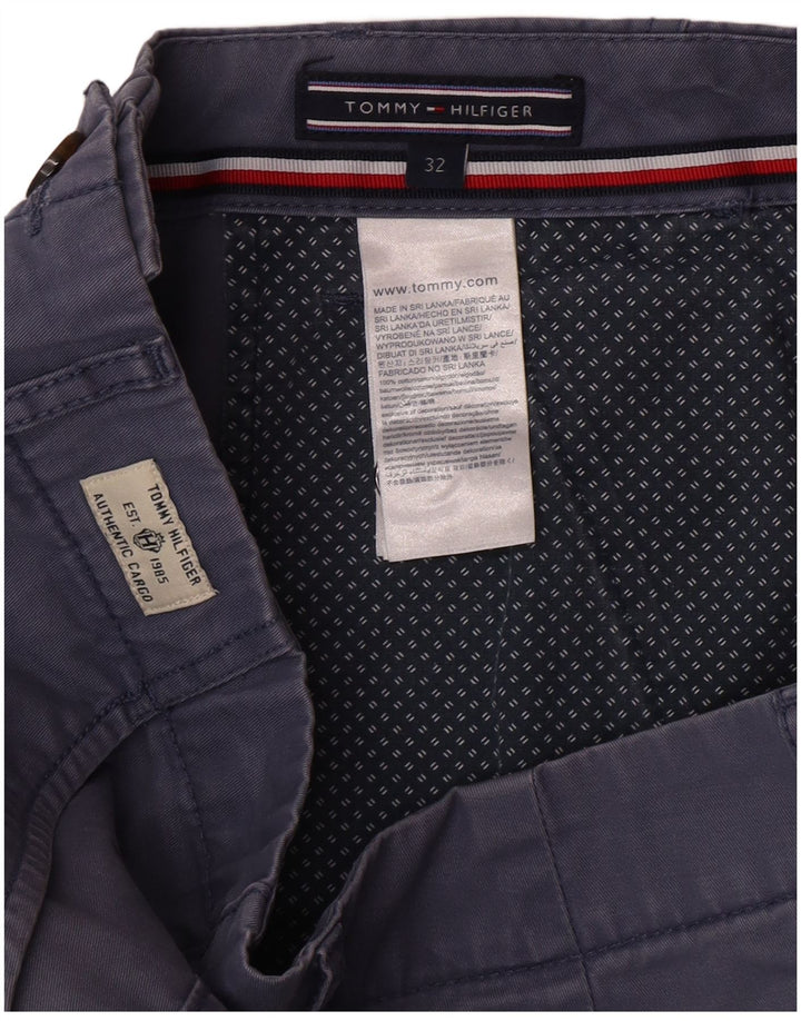 Tommy Hilfiger Herren Cargoshorts W32 mittelblaue Baumwolle