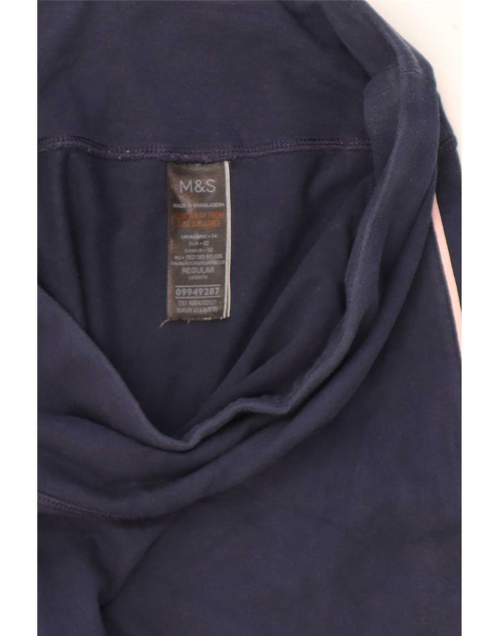 Marks & Spencer Damen Leggings UK 14 Mittel Marineblau Baumwolle