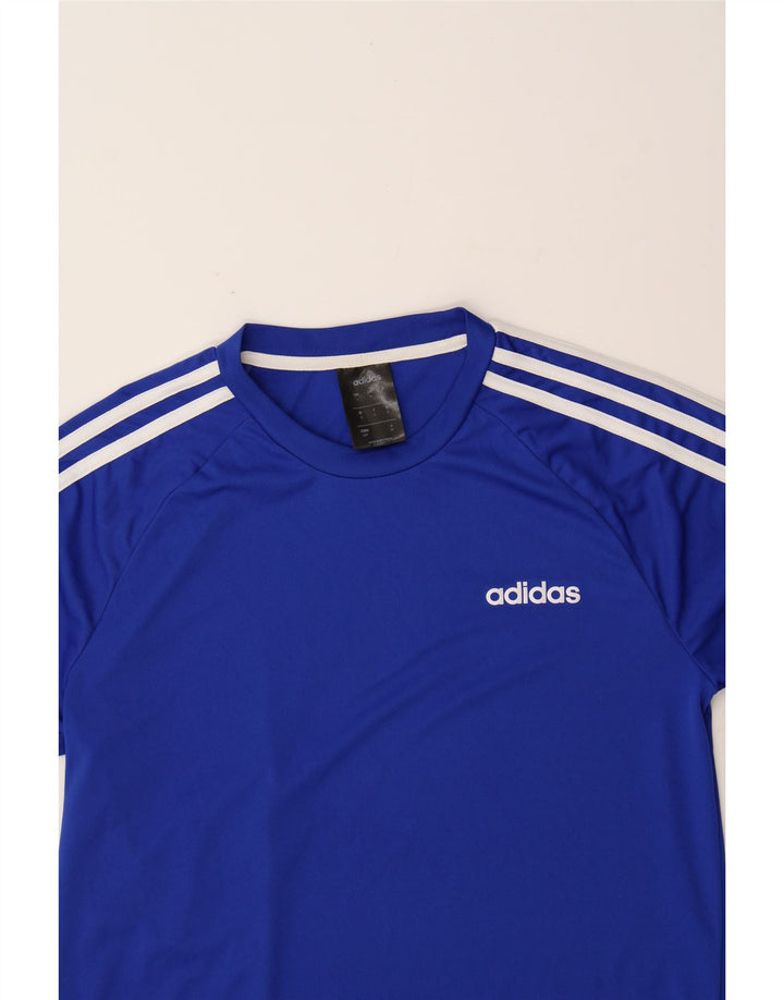 ADIDAS Mens Climalite T-Shirt Top Small Blue Polyester Vintage Adidas and Second-Hand Adidas from Messina Hembry 