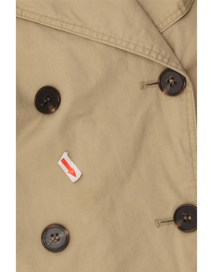 Zara Damen Trenchcoat UK 16 Large Beige Baumwolle