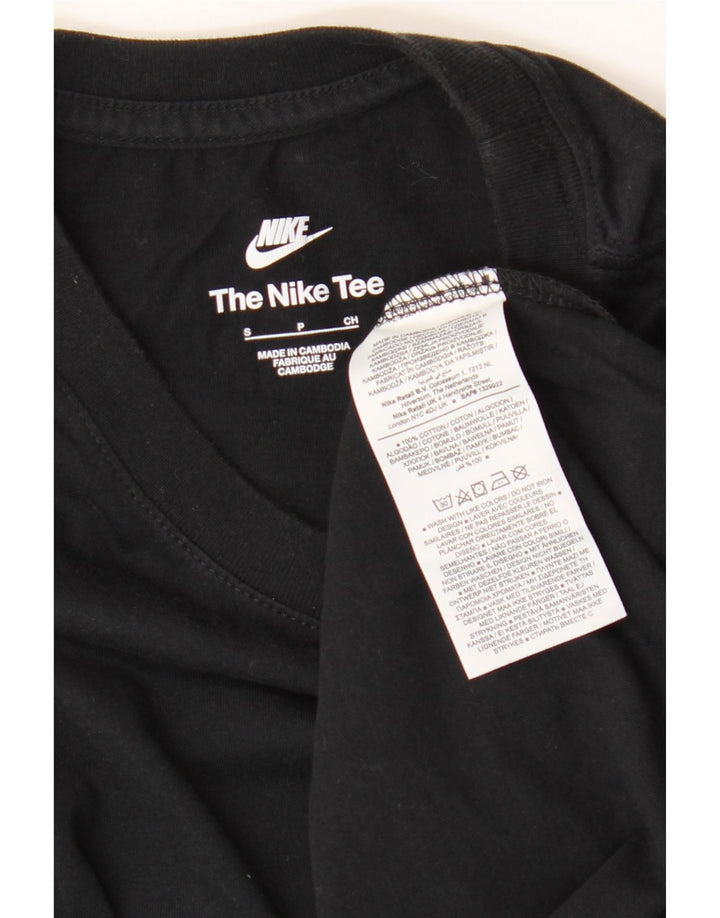 Nike Herren T-Shirt Top Small Schwarz Baumwolle