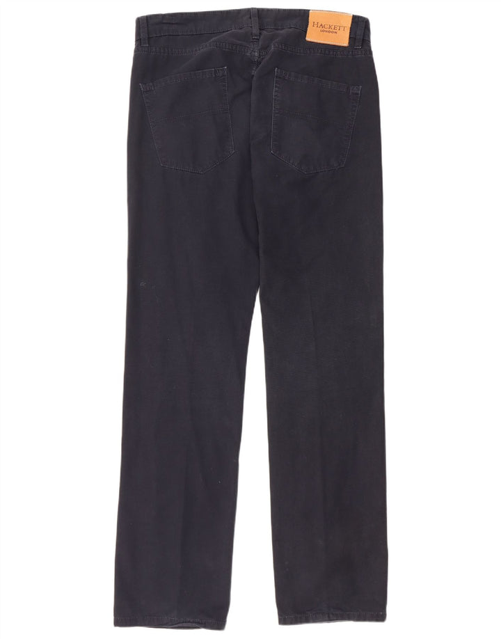 HACKETT Gerade Freizeithose für Herren, W34, L32, marineblaue Baumwolle