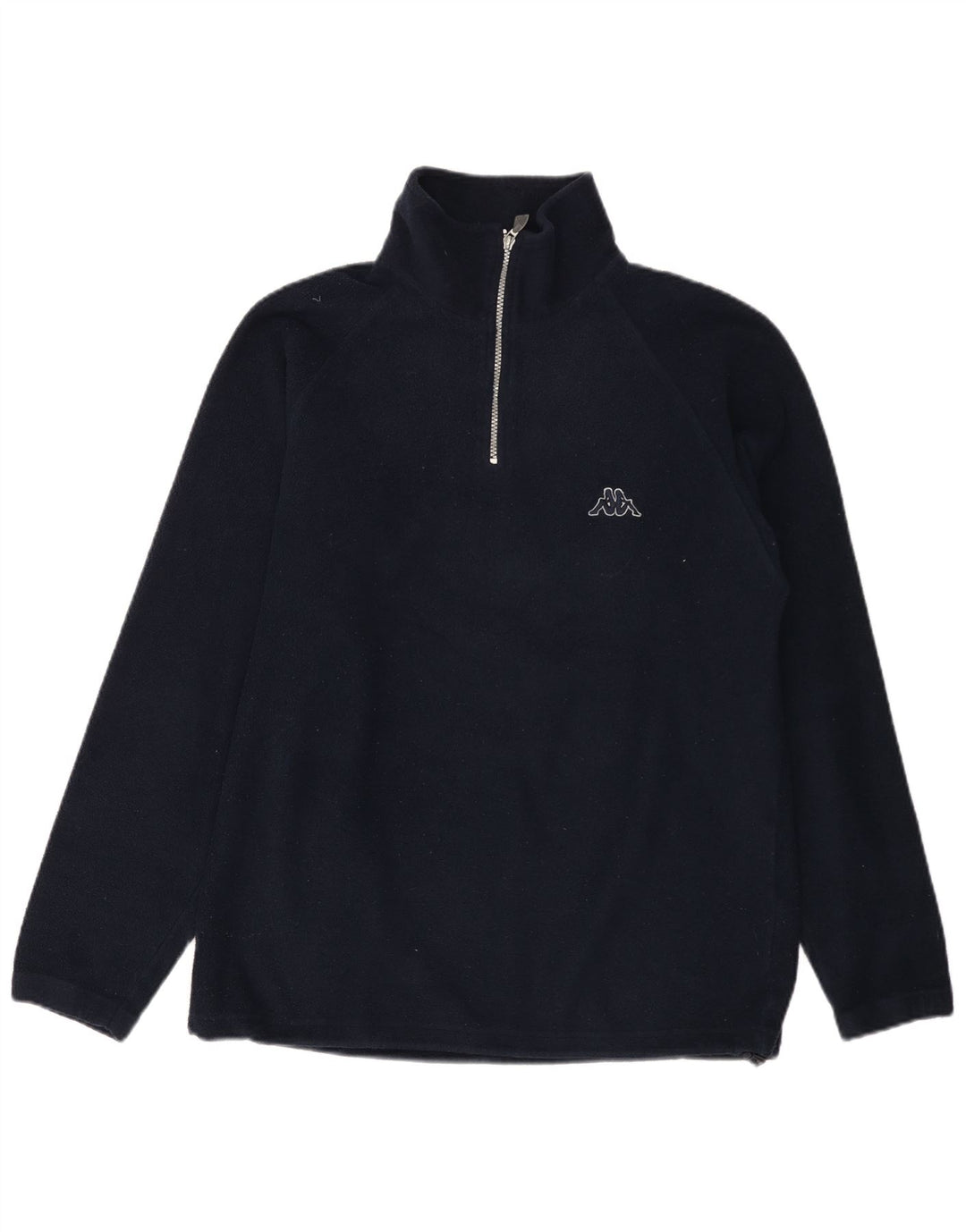 Kappa Herren-Fleecepullover mit Reißverschluss, mittelgroß, Marineblau