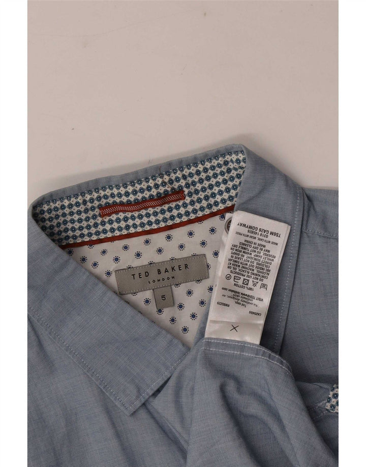 Ted Baker Herrenhemd, Größe 5 XL, blaue Baumwolle