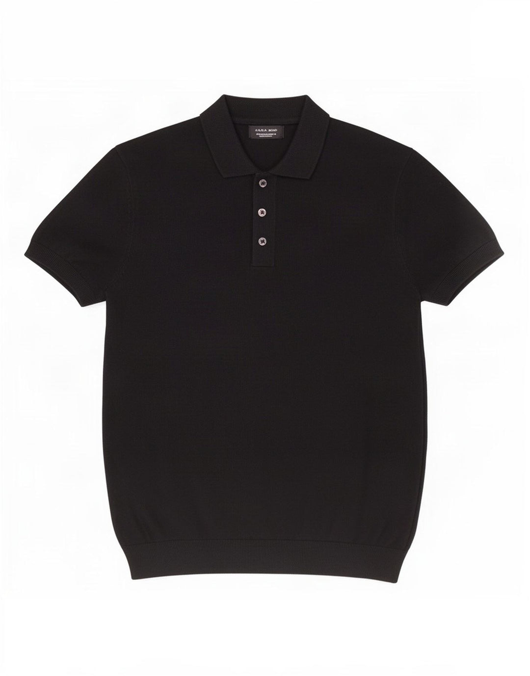 Zara Herren Poloshirt Medium Schwarz Viskose