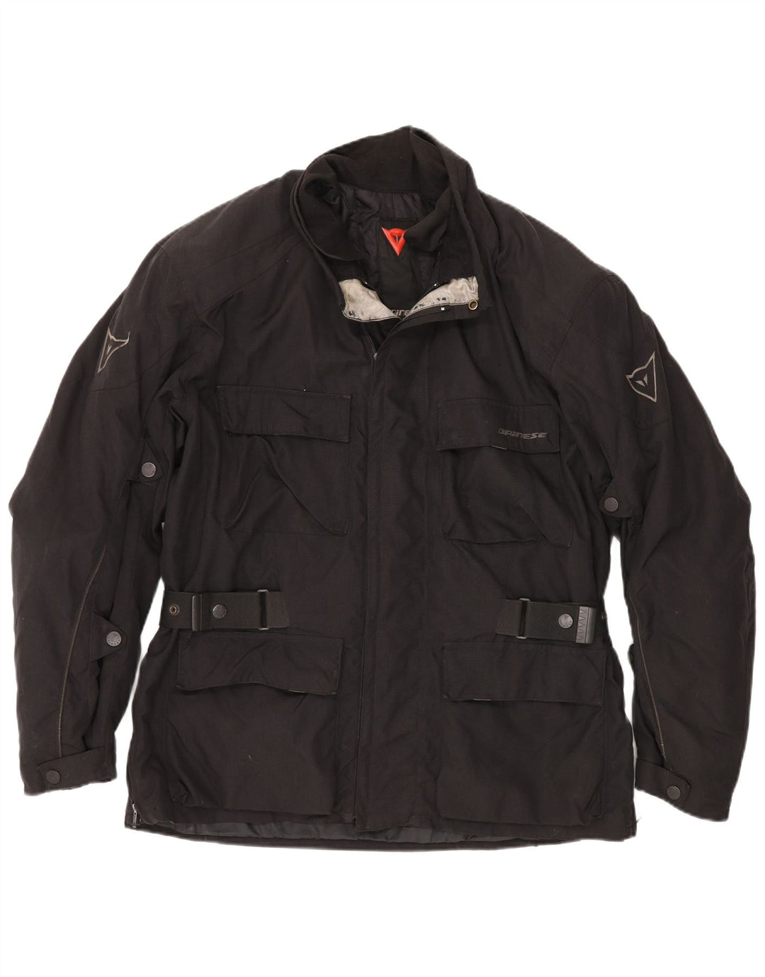DAINESE Herren-Bikerjacke mit Grafik, EU 54, großes schwarzes Nylon