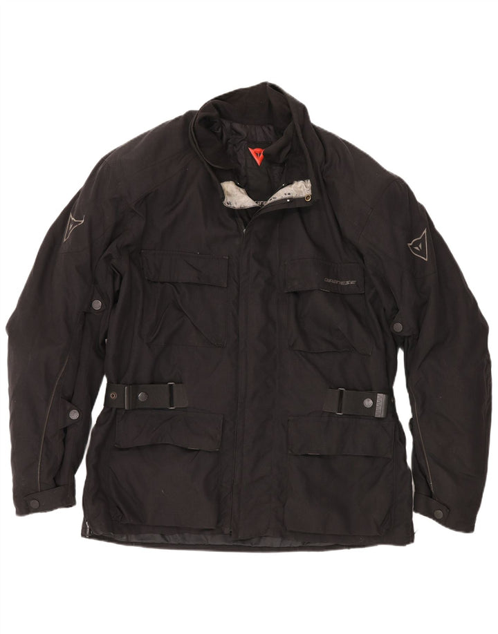 DAINESE Herren-Bikerjacke mit Grafik, EU 54, großes schwarzes Nylon