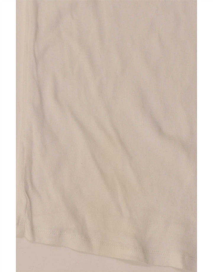 Zara Damen Weste Top UK 12 Medium Weiß