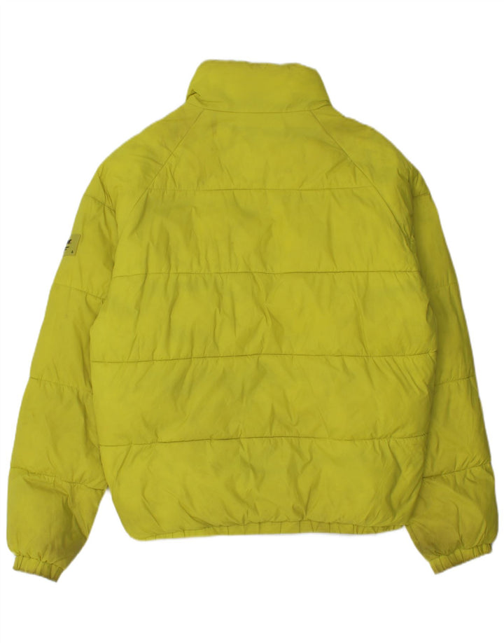 Zara Herren Loose Fit Wattierte Jacke UK 36 Small Gelb Polyester