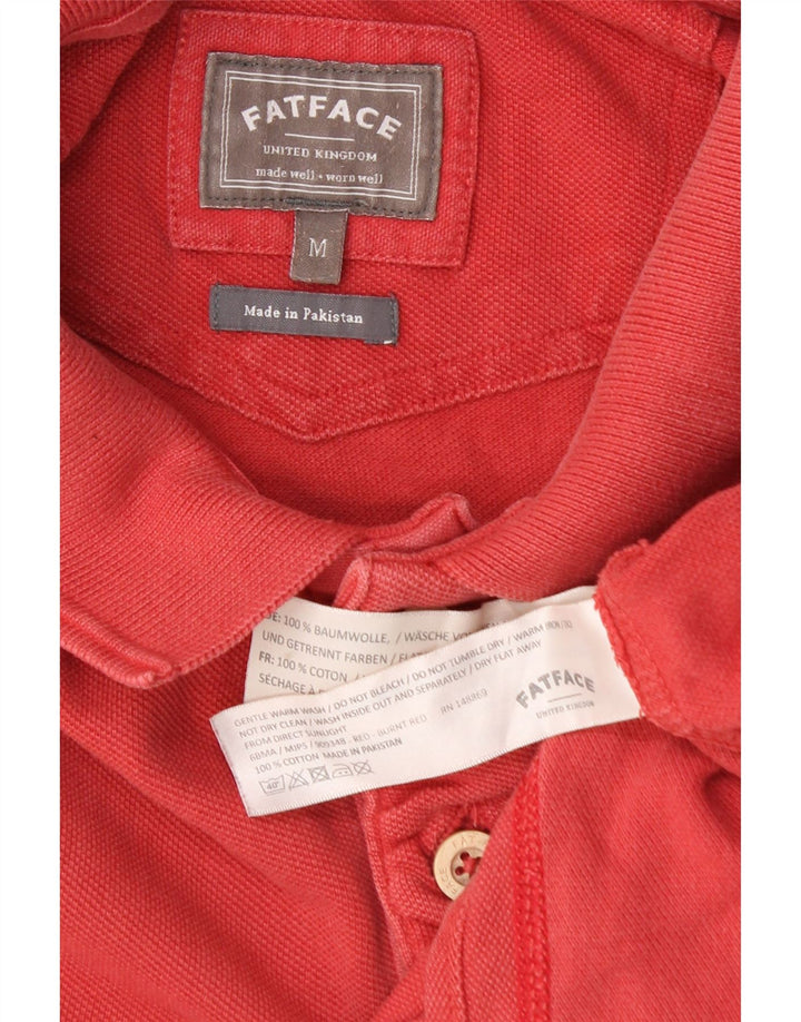 FAT FACE Herren-Poloshirt aus mittelroter Baumwolle