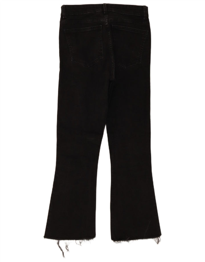 Zara Damen Bootcut Jeans EU 38 Small W28 L27 Schwarz