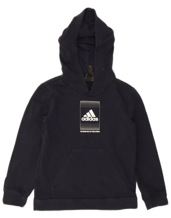 Adidas Mädchen Graphic Hoodie Pullover 7–8 Jahre marineblaue Baumwolle