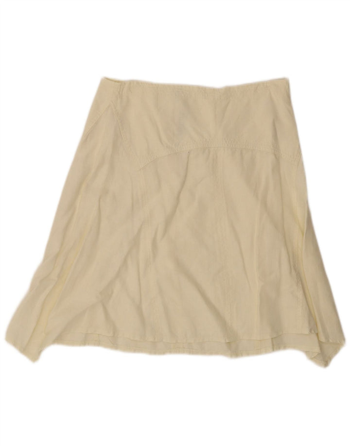 Sisley Damen Mini Asymmetrischer Rock W30 Mittelgelb