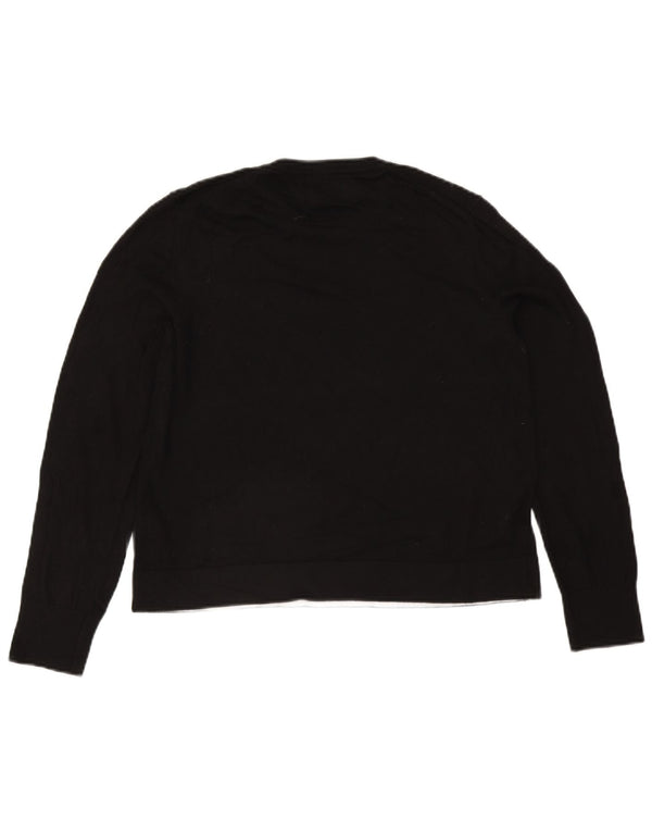 Calvin Klein Jeans Herren Crop Crew Neck Pullover Pullover UK 16 Large Schwarz