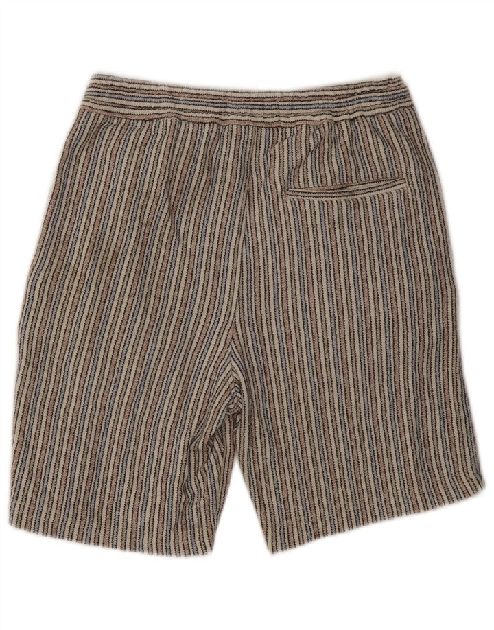 Zara Damen Chino-Shorts, Größe S, Größe 30, mehrfarbig, gestreift, Baumwolle