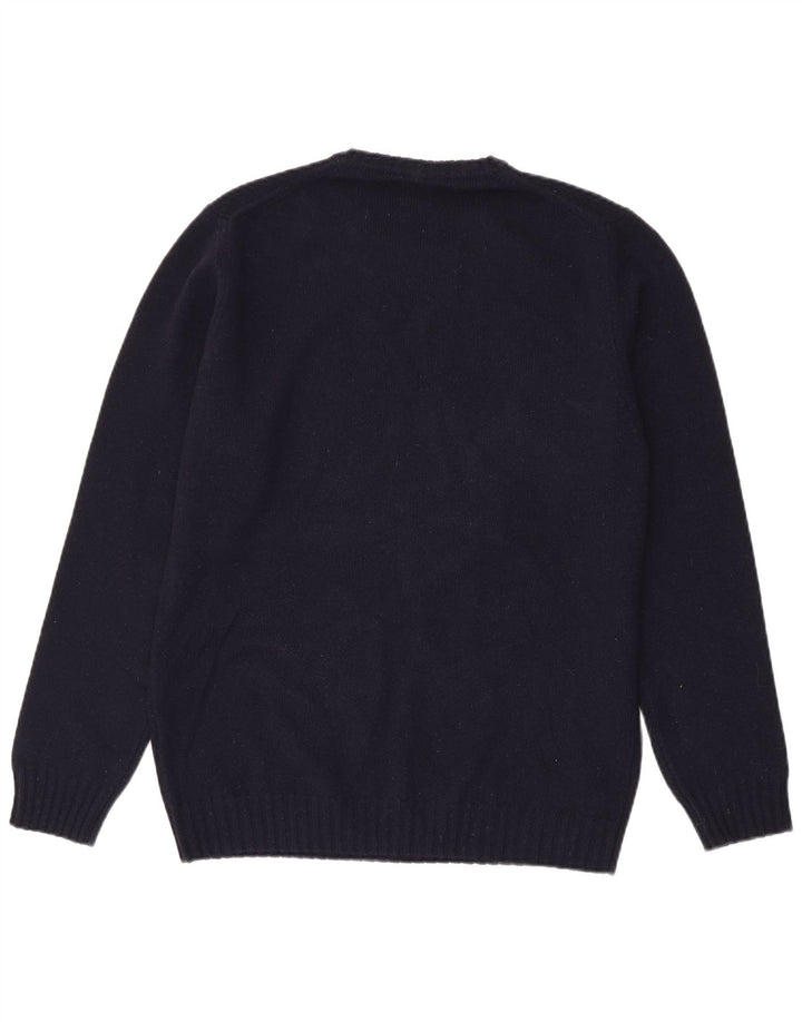Massimo Dutti Herren-Pullover mit Rundhalsausschnitt, XL, Marineblau