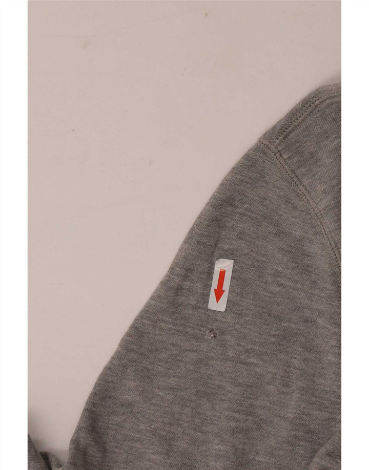 Wrangler Herren-Sweatshirt-Pullover aus mittelgrau gesprenkelter Baumwolle