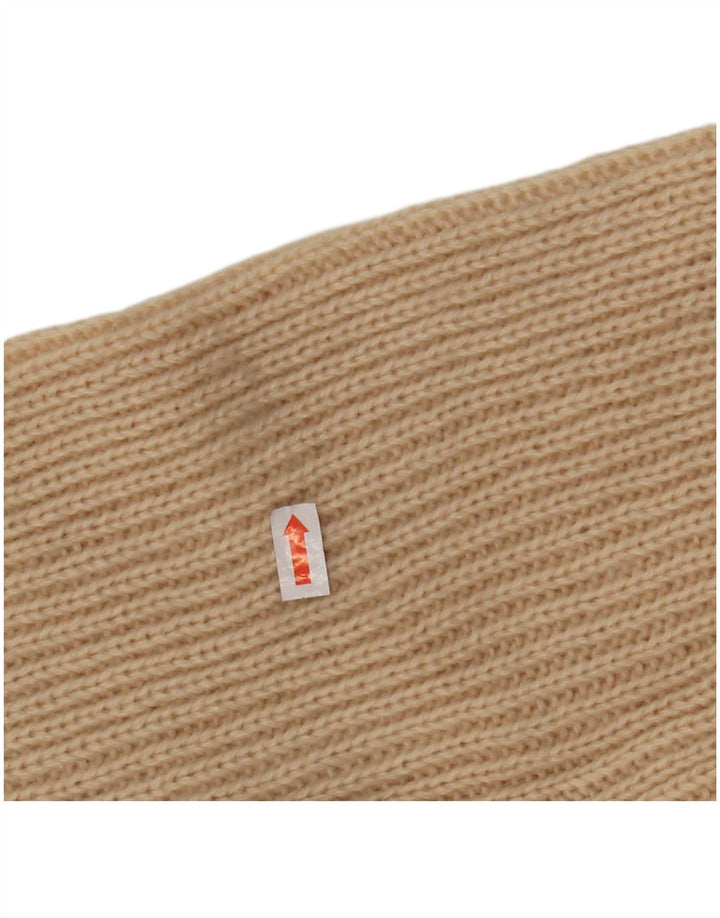 VINTAGE Rollkragenpullover für Damen, Gr. 12, Mittelbeige, gestreift, Acryl