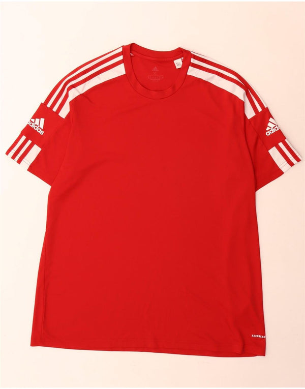 Adidas Herren Aeroready T-Shirt Top XL Rot Colourblock Polyester