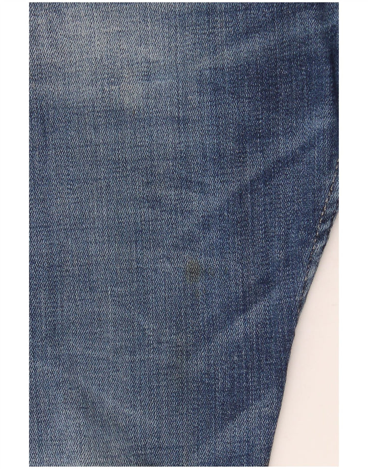 Replay Damen Crop Distressed Slim Jeans W30 L26 Blau