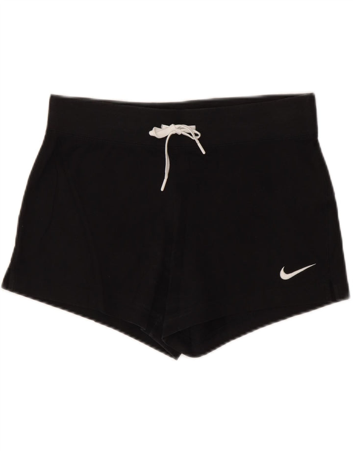 NIKE Damen Sportshorts UK 10 Small Schwarz Baumwolle