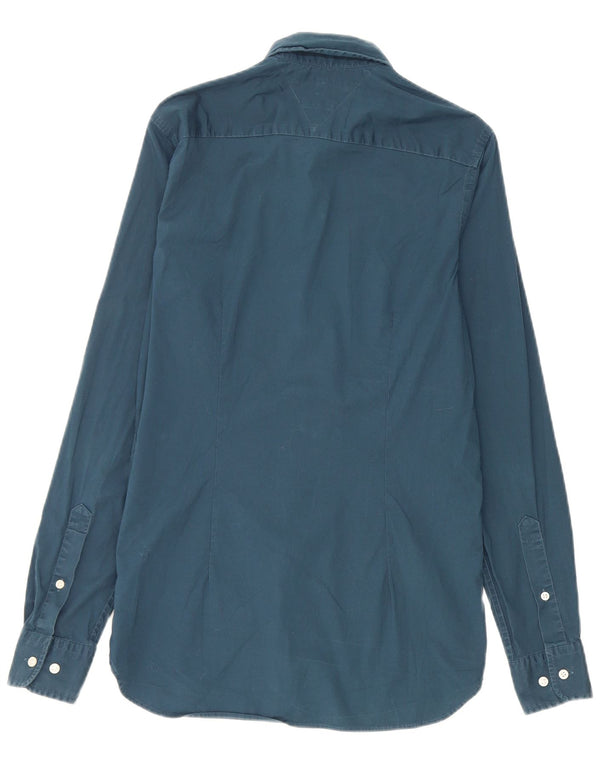 Tommy Hilfiger Herren Stretch Slim Fit Hemd XS Marineblau Baumwolle