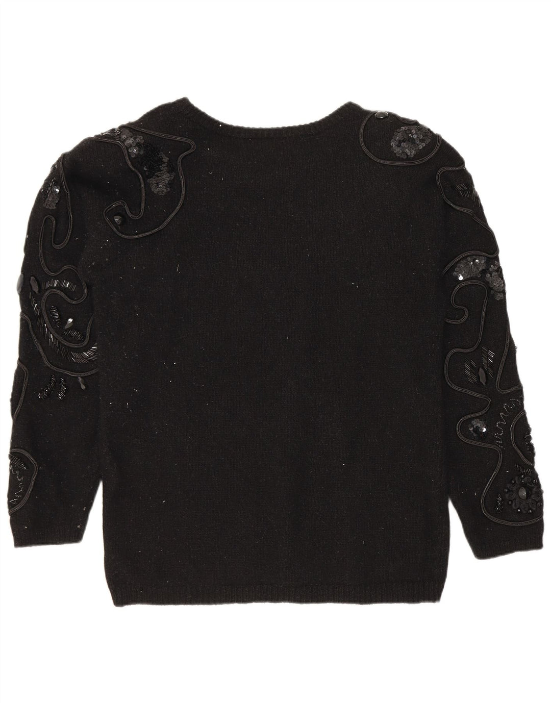 I.B Diffusion Damen-Pullover mit U-Boot-Ausschnitt, Gr. 14, mittelschwarz, Seide