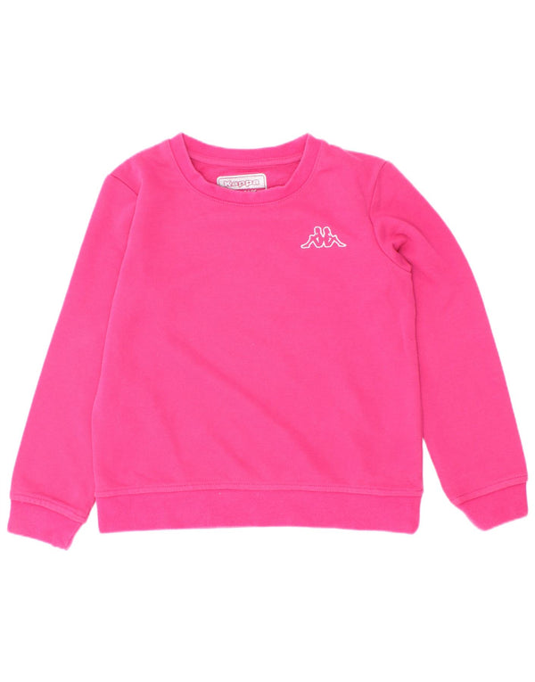 Kappa Mädchen-Sweatshirt-Pullover, 4–5 Jahre, rosa Baumwolle
